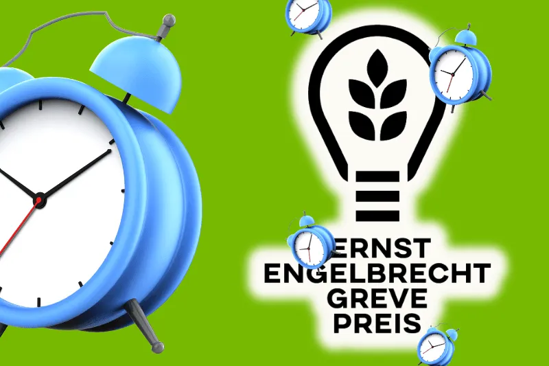 Wecker fliegen durch die Luft. Bewerbungsende