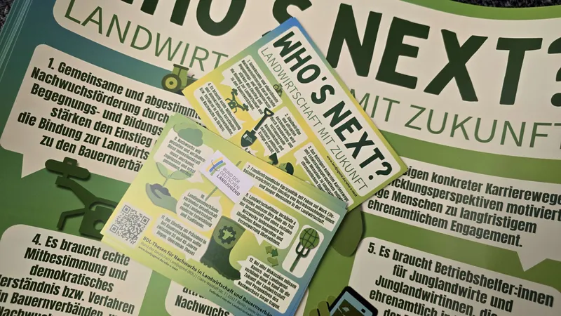 Zwei Postkarten mit den Zehn Whosnext- Thesen