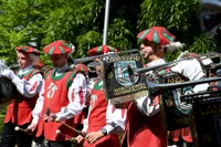 Trompeter der Landjugend Württember Hohenzollern in traditioneller Kleidung