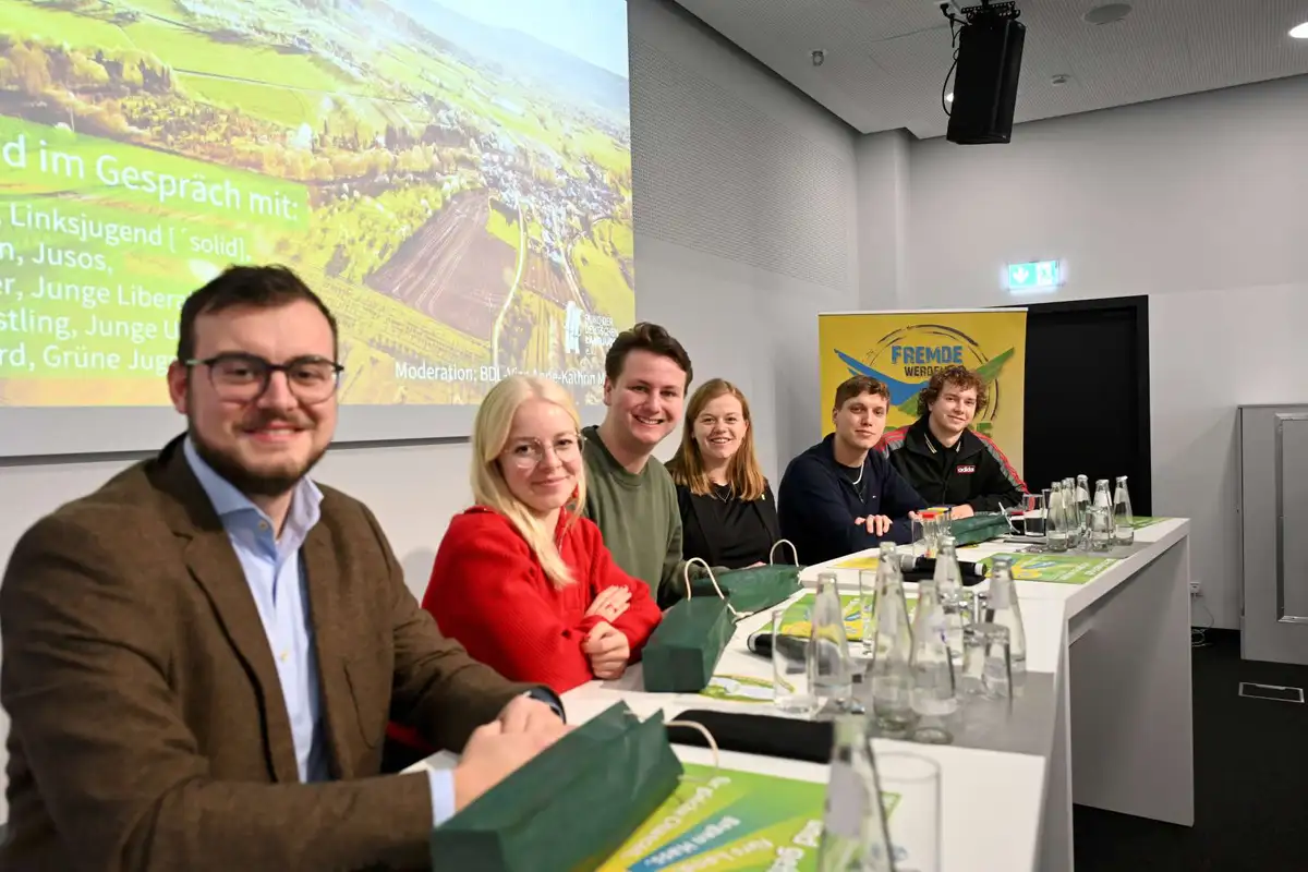 Landjugend mit dem Parteiennachwuchs beim Jugendforum - demokratische Lösungssuche beim BDL-Jugendforum auf der Grünen Woche.