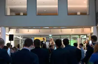 Bundesvorsitzende des BDL sprechen auf einer Bühne